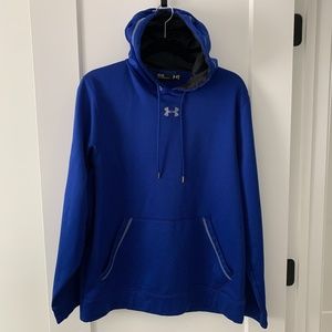 UNDER ARMOR COBALT BLUE DRY FIT FLEECE HOODIE
